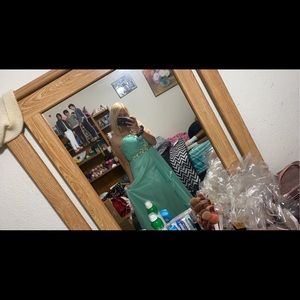 Teal prom dress